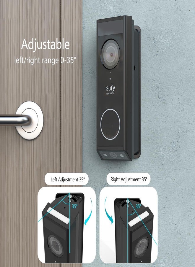 Holaca Doorbell Wall Mount for Eufy Security Video Doorbell E340, Adjustable 0 to 35 Degree Doorbell Angle Mount Plate Wedge Kit - Image 4